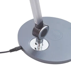 Lindby LED tafellamp Nyxaris, grijs, metaal, CCT, 50 cm