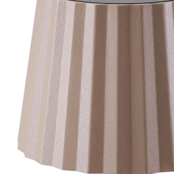 Lindby LED tafellamp op accu Esali, beige, metaal, IP65
