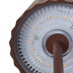 Lindby LED tafellamp op accu Esali, roestbruin, IP65