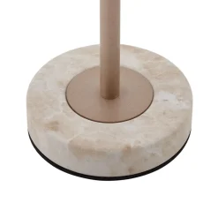 Lindby LED tafellamp op accu Pippin, goud/travertin, hoogte 27 cm