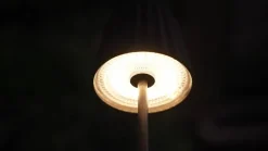 Lindby LED tafellamp op accu Esali, zwart, metaal, IP65