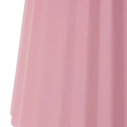 Lindby LED tafellamp op accu Esali, roze, metaal, IP54