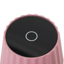 Lindby LED tafellamp op accu Esali, roze, metaal, IP54