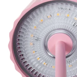 Lindby LED tafellamp op accu Esali, roze, metaal, IP54