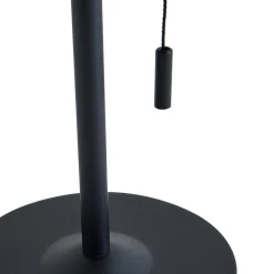 Lindby LED tafellamp op zonne-energie Hilario, zwart, ijzer, oplaadbare