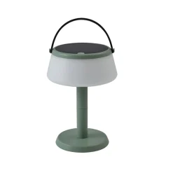 Lindby LED tafellamp op zonne-energie Mikkel, groen, dimbaar