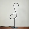 Lindby LED tafellamp Pajaro, 49cm, zwart, aluminium, flamingo