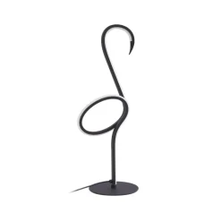 Lindby LED tafellamp Pajaro, 49cm, zwart, aluminium, flamingo