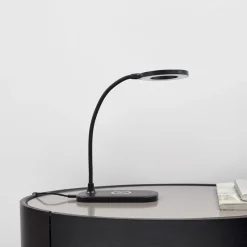 Lindby LED tafellamp Siona zwart CCT dimbaar laadstation