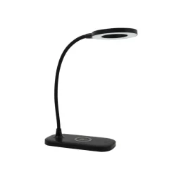 Lindby LED tafellamp Siona zwart CCT dimbaar laadstation