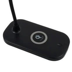 Lindby LED tafellamp Siona zwart CCT dimbaar laadstation