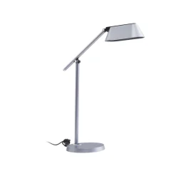 Lindby LED tafellamp Thies, grijs, ABS, hoogte 78cm, dimbaar
