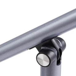 Lindby LED tafellamp Thies, grijs, ABS, hoogte 78cm, dimbaar