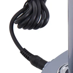 Lindby LED tafellamp Thies, grijs, ABS, hoogte 78cm, dimbaar