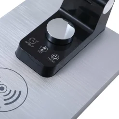 Lindby LED tafellamp Valtaris, zilver, aluminium, CCT, dimbaar