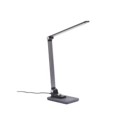 Lindby LED tafellamp Valtaris, grijs, aluminium, CCT, dimbaar