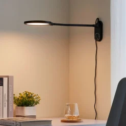 Lindby LED tafellamp Valtaria, zwart, CCT, dimbaar