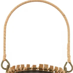 Lindby LED terraslamp Amaria, bamboe, Ø 18 cm