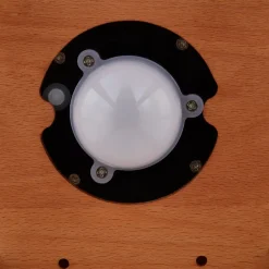 Lindby LED terraslamp Peransa, hout, 25 cm hoog