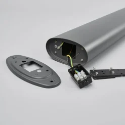 Lindby LED tuinpadverlichting Marius, 80 cm, antraciet, sensor