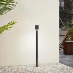 Lindby LED tuinpadverlichting Amila, zwart, aluminium, IP54