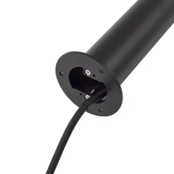 Lindby LED tuinpadverlichting Luzian, hoogte 80 cm, zwart, grondspies