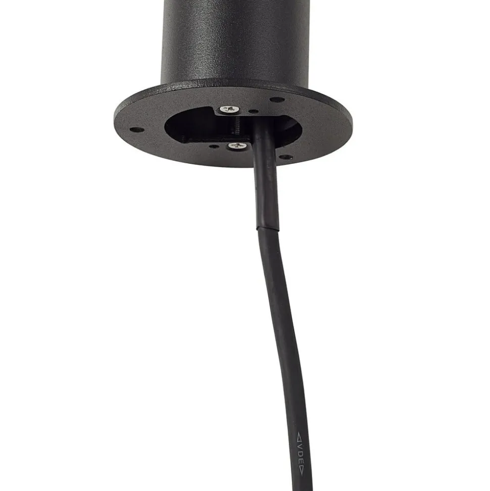 Lindby LED tuinpadverlichting Luzian, hoogte 80 cm, zwart, grondspies