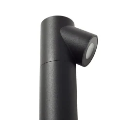 Lindby LED tuinpadverlichting Luzian, hoogte 120cm, zwart, grondspies