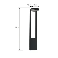 Lindby LED tuinpadverlichting Lonete, hoogte 65 cm, antraciet, IP65
