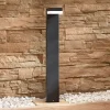 Lindby LED tuinpadverlichting Dionys, hoogte 70 cm, antraciet, metaal