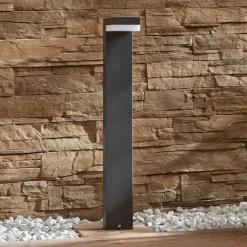 Lindby LED tuinpadverlichting Dionys, hoogte 70 cm, antraciet, metaal