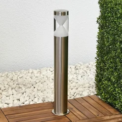Lindby LED tuinpadverlichting Fabrizio, hoogte 56 cm, roestvrij staal