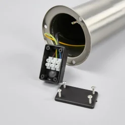 Lindby LED tuinpadverlichting Fabrizio, hoogte 56 cm, roestvrij staal