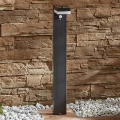 Lindby LED tuinpadverlichting Chioma, antraciet, sensor