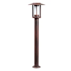 Lindby LED tuinpadverlichting Pavlos, 76 cm, roestkleurig, roestvrij staal