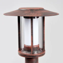 Lindby LED tuinpadverlichting Pavlos, 76 cm, roestkleurig, roestvrij staal