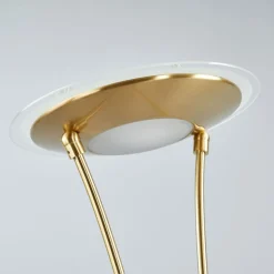 Lindby LED uplighter Eda, hoogte 180 cm, messing, dimbaar