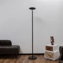 Lindby LED uplighter Malea, 180 cm, zwart, metaal