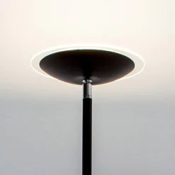 Lindby LED uplighter Malea, 180 cm, zwart, metaal