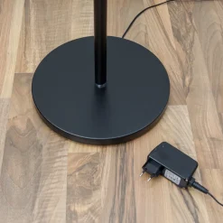 Lindby LED uplighter Malea, 180 cm, zwart, metaal