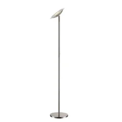 Lindby LED uplighter Malea, 180 cm, nikkel, metaal