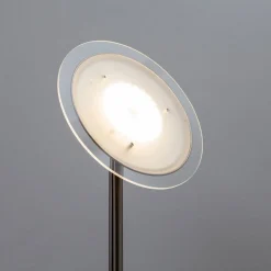 Lindby LED uplighter Malea, 180 cm, nikkel, metaal