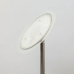 Lindby LED uplighter Malea, 180 cm, nikkel, leesarm