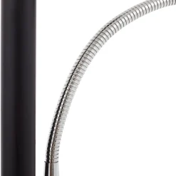 Lindby LED uplighter Malea, 180 cm, zwart, leesarm