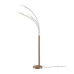 Lindby LED vloerlamp Anea, 168 cm, 3-lamps, nikkelkleurig