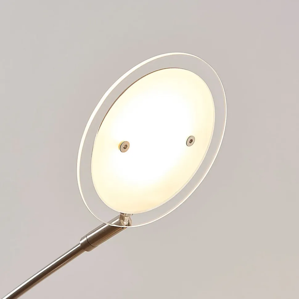 Lindby LED vloerlamp Anea, 179 cm, 5-lamps, nikkelkleurig