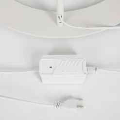 Lindby LED vloerlamp Danua, wit, metaal, hoogte 200cm