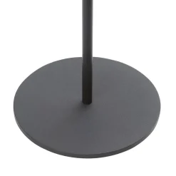 Lindby LED vloerlamp Hilario, zwart, ijzer, oplaadbare batterij