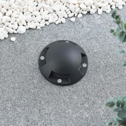 Lindby LED vloerlamp Huban, 15 cm, 4-lamps, antraciet