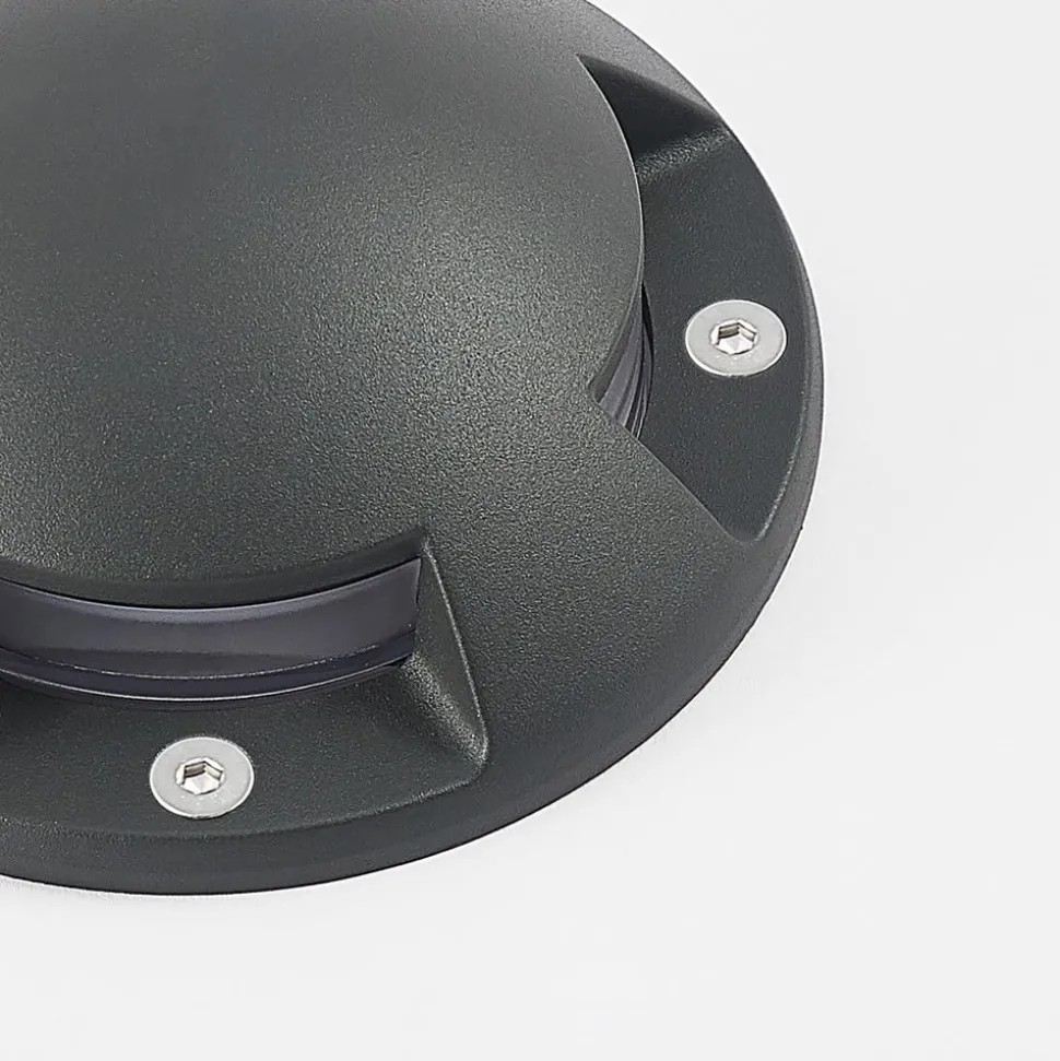 Lindby LED vloerlamp Huban, 15 cm, 4-lamps, antraciet